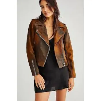 Women Suede Leather Jacket